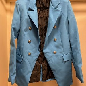 Blue Blazer with Gold Details - Size L